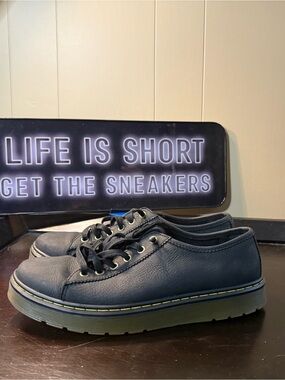 Dr. Martens Black and Brown Leather Shoe Interior Detail